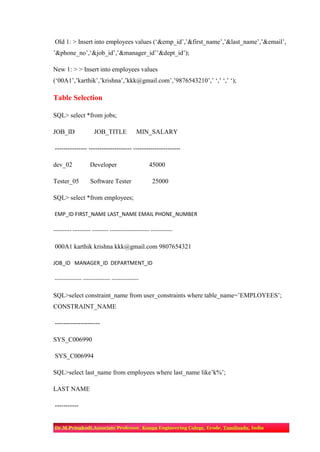 Database Manipulation with MYSQL Commands | PDF