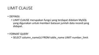MySQL CRUD FORMAT QUERY | PPT