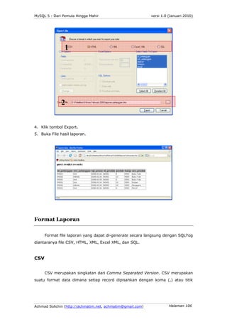 MySQL 5 : Dari Pemula Hingga Mahir                          versi 1.0 (Januari 2010)




                1




           ...