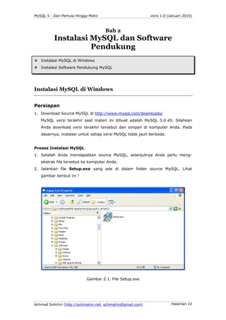 MySQL 5 : Dari Pemula Hingga Mahir                          versi 1.0 (Januari 2010)



                                  ...