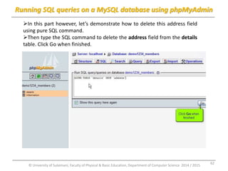 MySQL Database with phpMyAdmin | PPTX