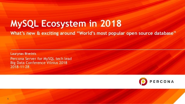 Mysql Ecosystem In 2018
