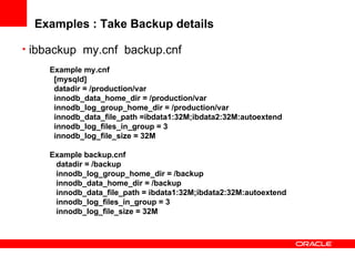 MySQL enterprise backup overview | PDF