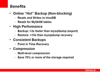 MySQL enterprise edition backup