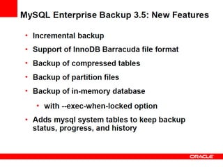 MySQL enterprise edition backup