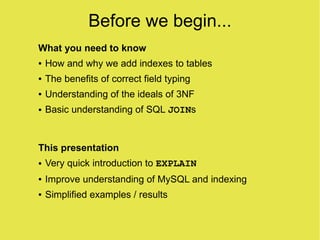Mysql Explain Explained | PPT