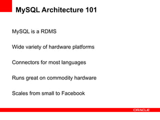 MySQL for Oracle DBA -- Rocky Mountain Oracle User Group Training Days '15 Slide 7