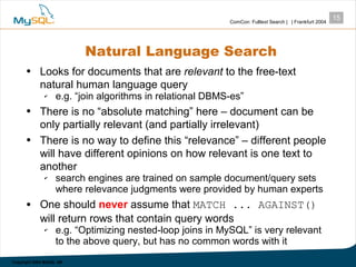 Mysql Fulltext Search