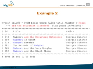 Mysql Fulltext Search