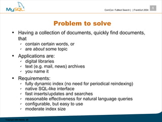 Mysql Fulltext Search