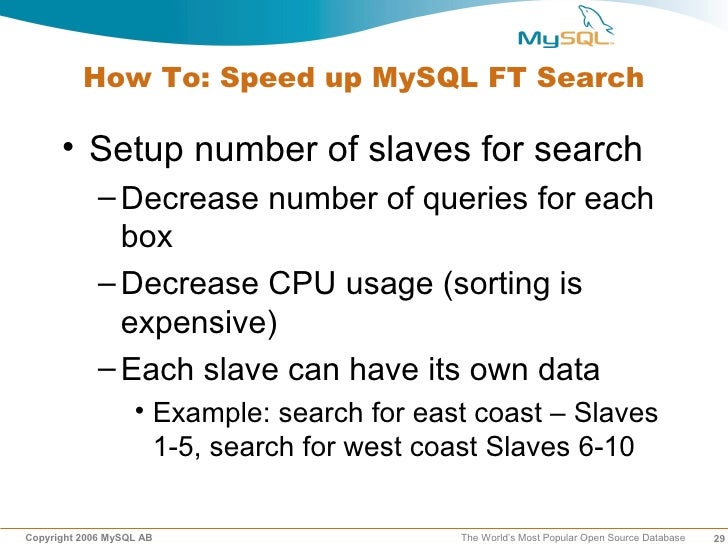 Mysql Fulltext Search 1 slideshare - 웹