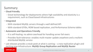 MySQL Group Replication - an Overview | PPT