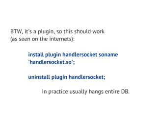 Mysql+handlersocket=nosql