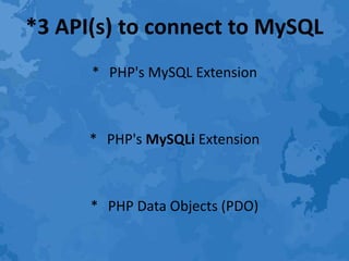 MySQLi | PPTX