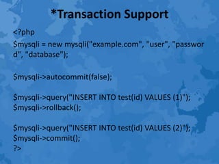 MySQLi | PPT