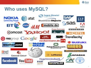 Who uses MySQL?




                  7
 