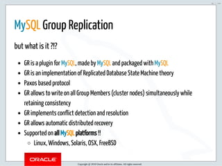 MySQL InnoDB Cluster and Group Replication in a nutshell hands-on ...