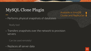 Replica Set Mysql MySQL InnoDB Cluster / ReplicaSet - Making Provisioning ...