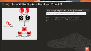 Replica Set Mysql MySQL InnoDB Cluster / ReplicaSet - Tutorial | PDF