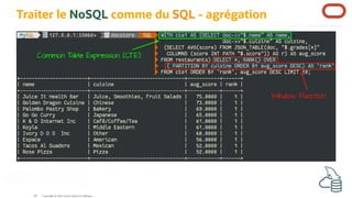 Traiter le NoSQL comme du SQL - agrégation
Copyright @ 2022 Oracle and/or its affiliates.
48
 