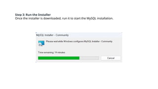 Mysql Offline Installation Options MySQL Installation for Windows and .pptx
