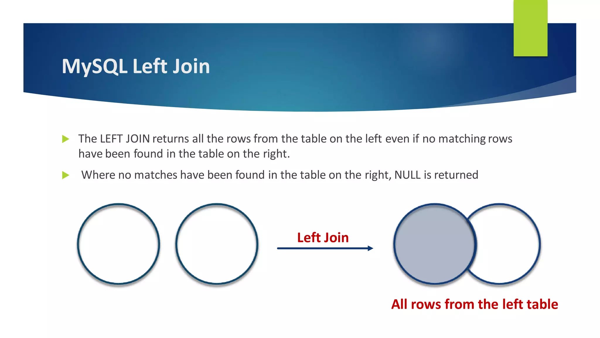 MySQL JOINS | PPT