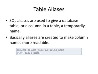 MySQL JOIN & UNION | PPTX