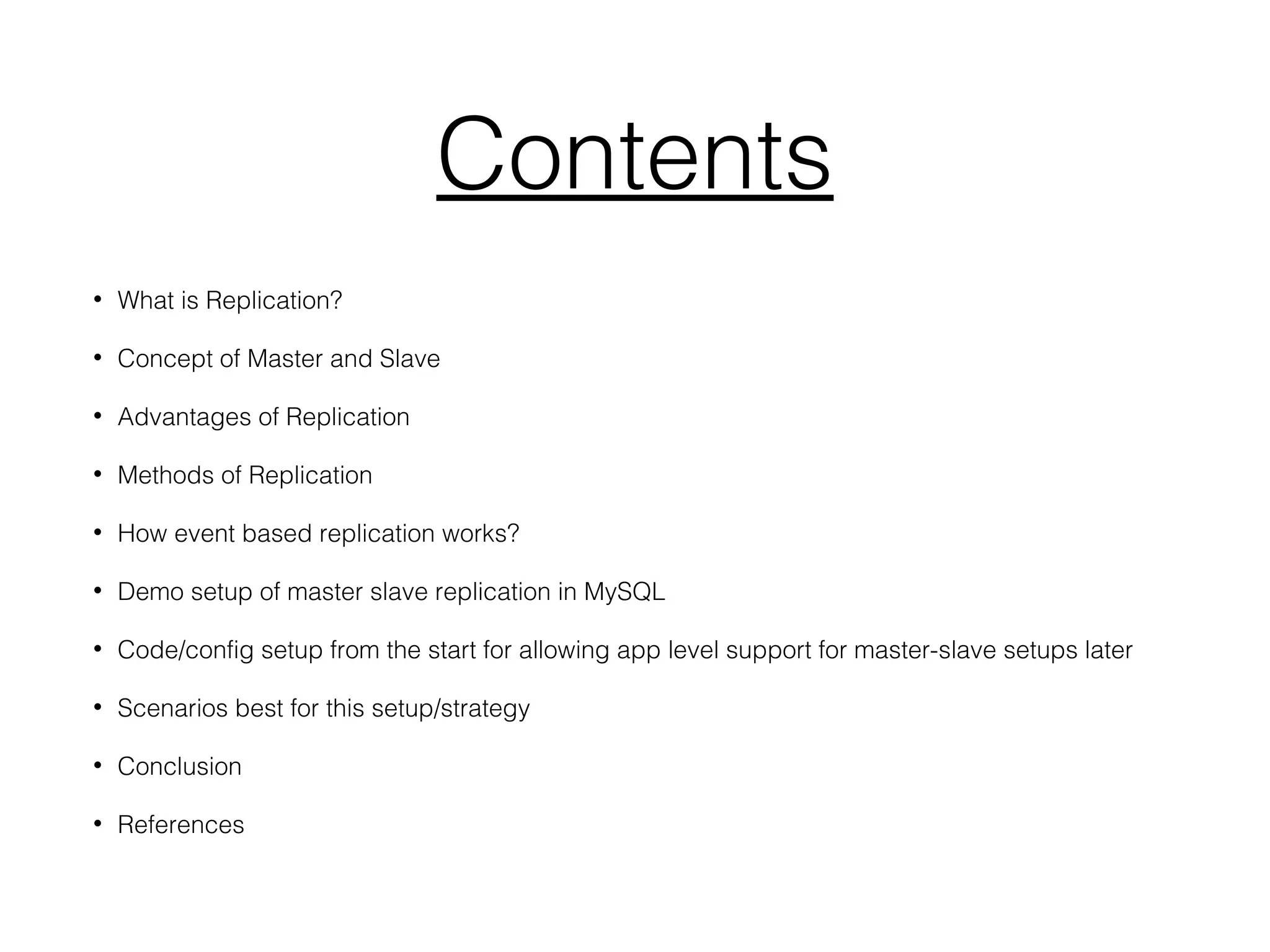 Intro to MySQL Master Slave Replication | PPT