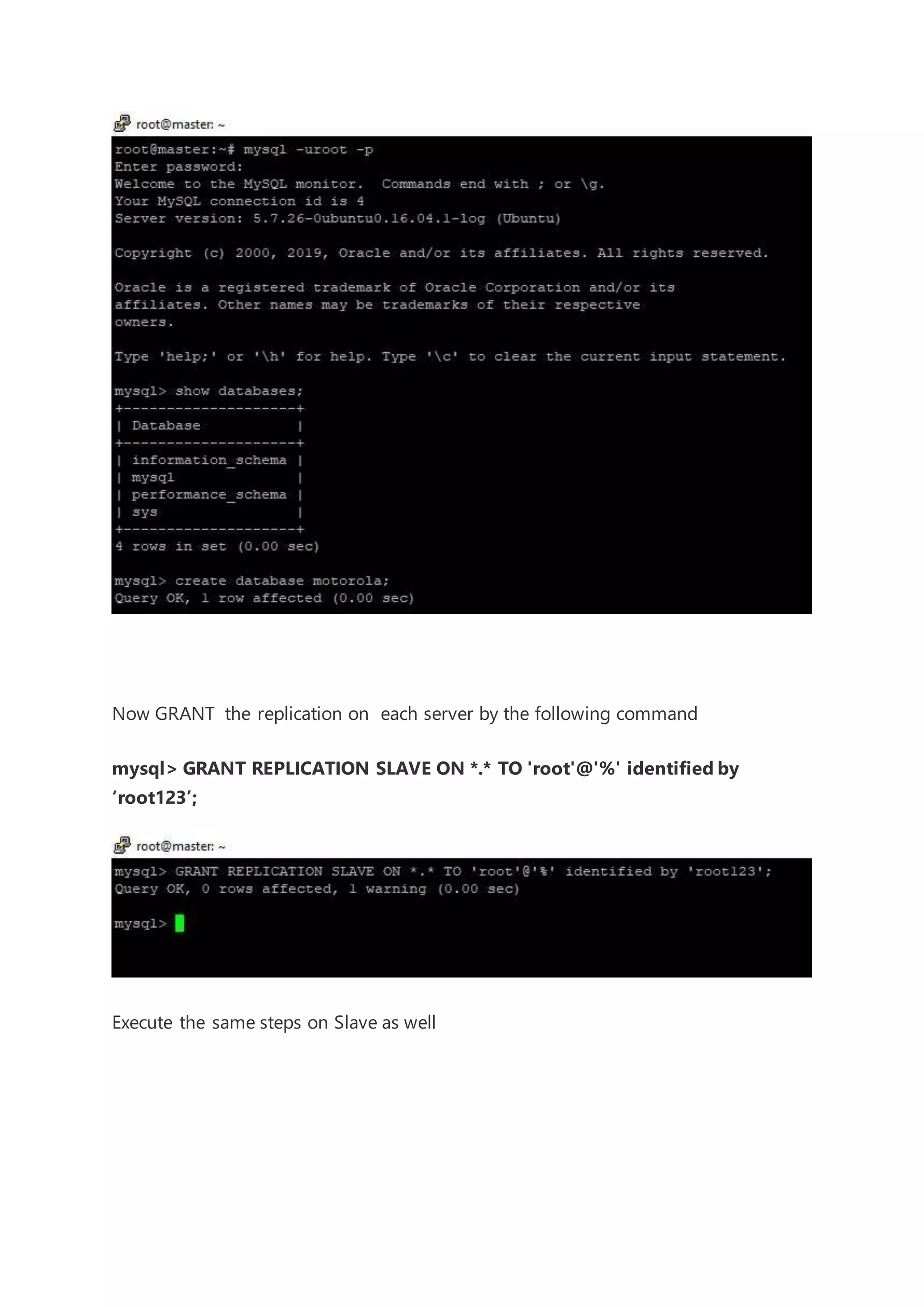Mysql master slave setup | PDF
