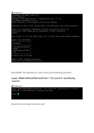 Mysql master slave setup | PDF
