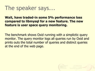 Award-winning technology: Oxid loves the query cache