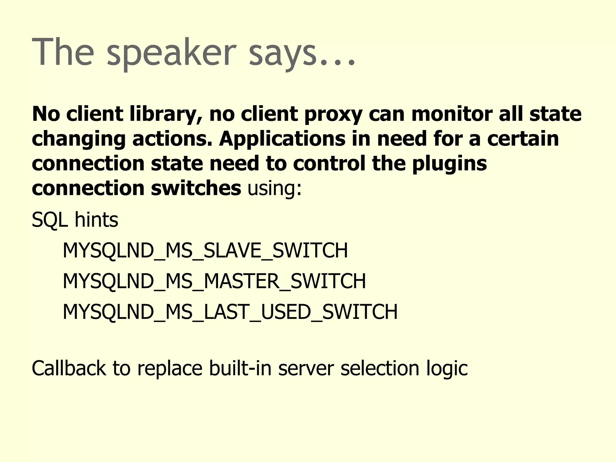 Plugin focus: MySQL Replication Part 3 - Tasks, solutions and limitations 