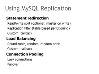 The speaker says... Special requirements may make it necessary to build a custom cluster.  For example, your application may require a sharding solution.  
