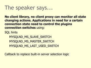Plugin focus: MySQL Replication Part 3 - Tasks, solutions and limitations 