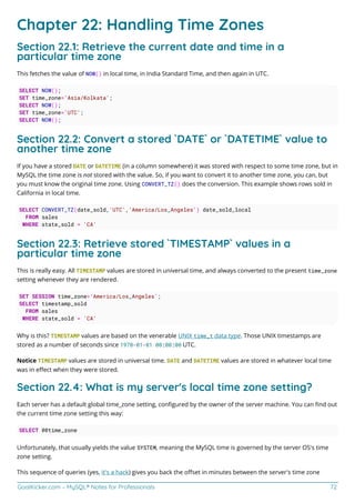 Mysql notes for professionals | PDF