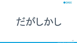 Copyright © GREE, Inc. All Rights Reserved.
だがしかし
45
 