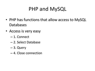 Short Intro to PHP and MySQL | PPT