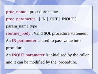 INSERT  Command: It is used to insert records into a table. The values are assigned to the field names as shown below: Syntax : $insertSQL=("INSERT INTO tblname(fieldname1,fieldname2..) VALUES(value1,value2,...) "); 