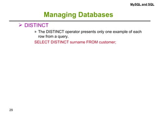 Mysql Command Ppt MYSQL.ppt