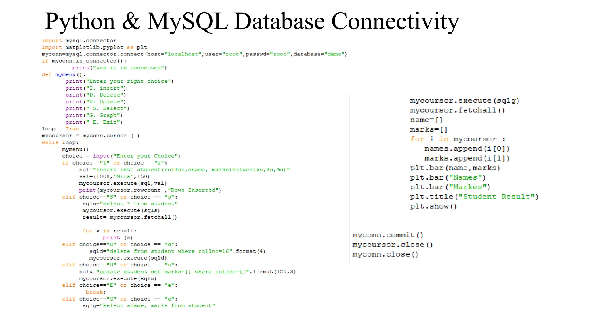 Python & MySQL Database Connectivity
 