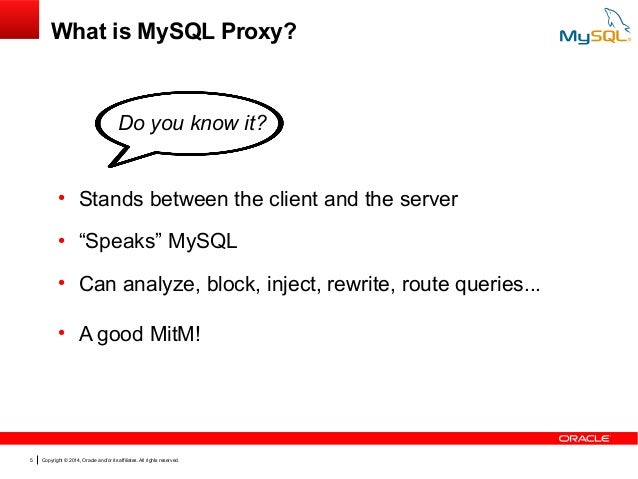 MySQL Proxy. A powerful, flexible MySQL toolbox.