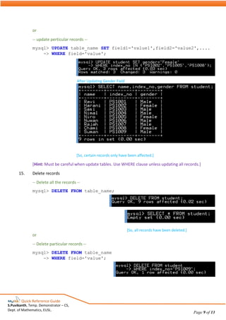 Mysql quick guide | PDF