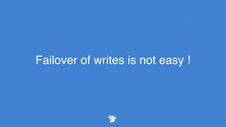 Failover of writes is not easy !
 