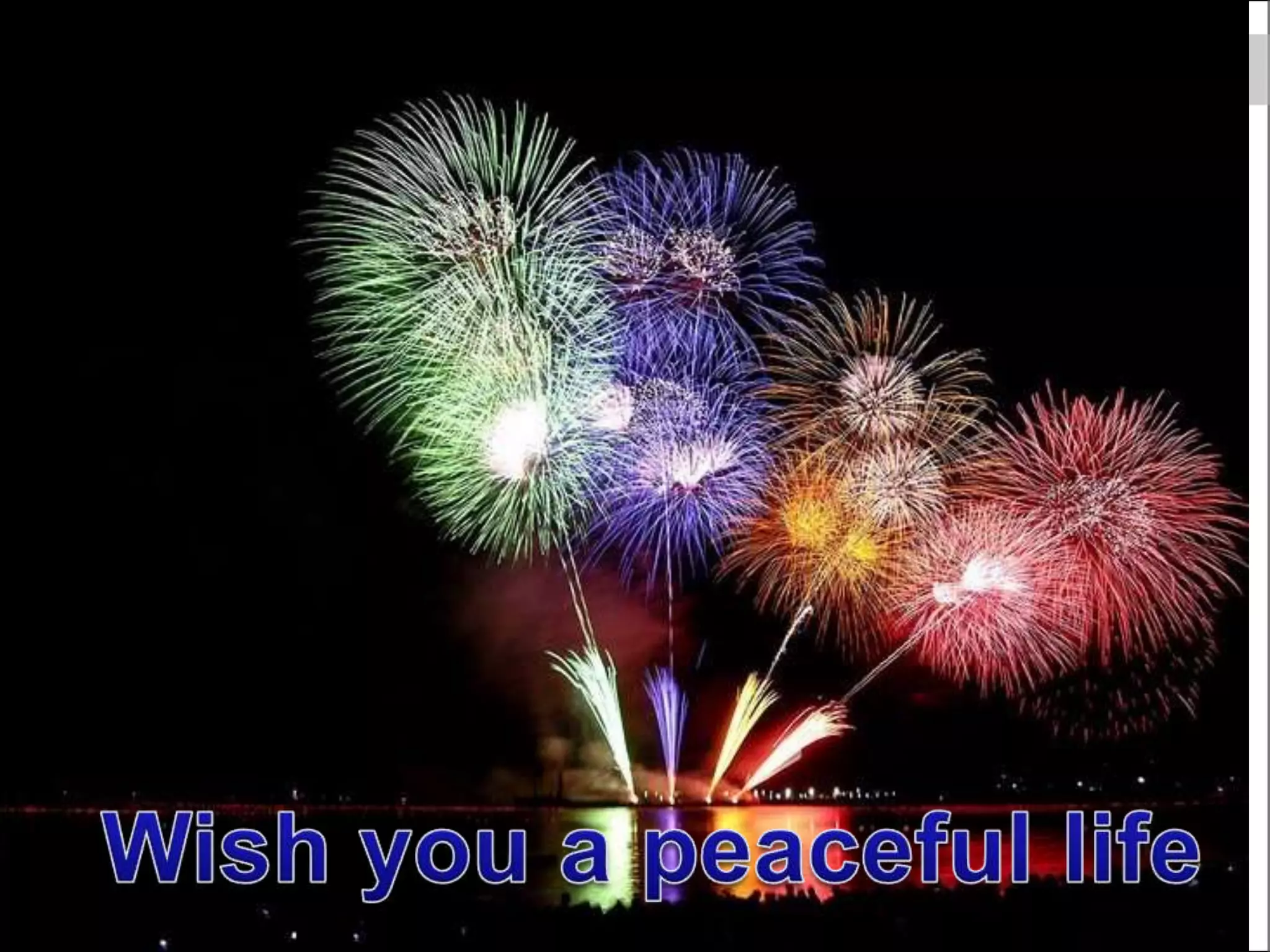 Wish you a peaceful life