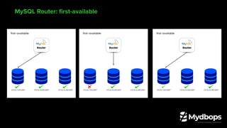 MySQL Router: ﬁrst-available
 