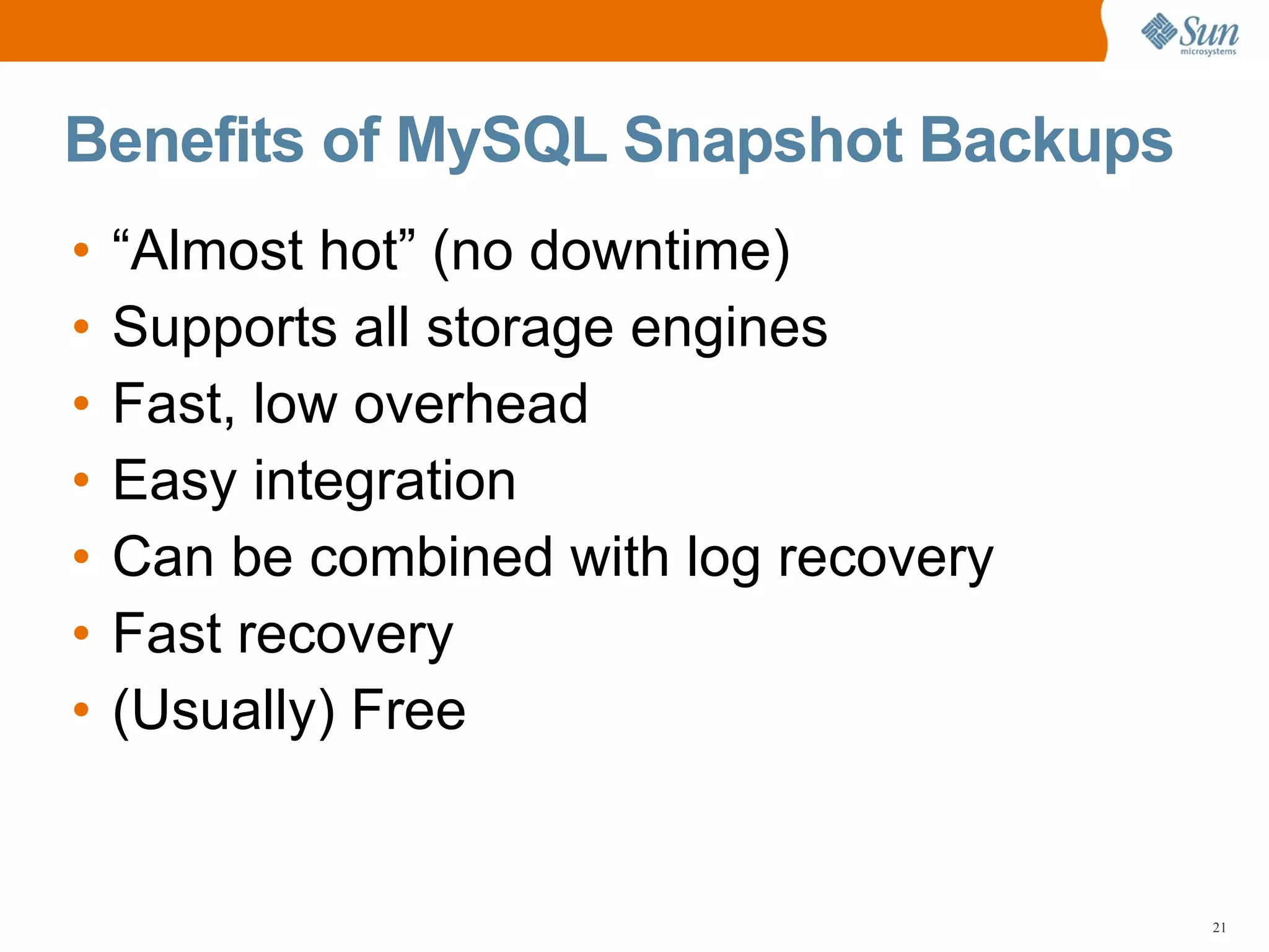 MySQL Server Backup, Restoration, and Disaster Recovery Planning