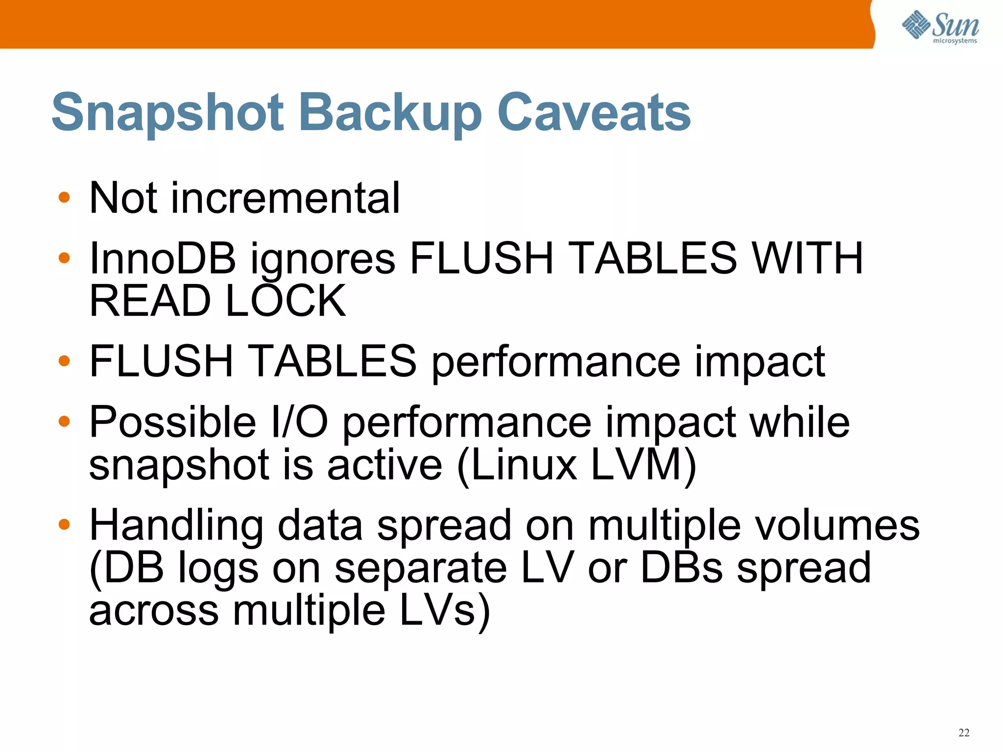 MySQL Server Backup, Restoration, and Disaster Recovery Planning