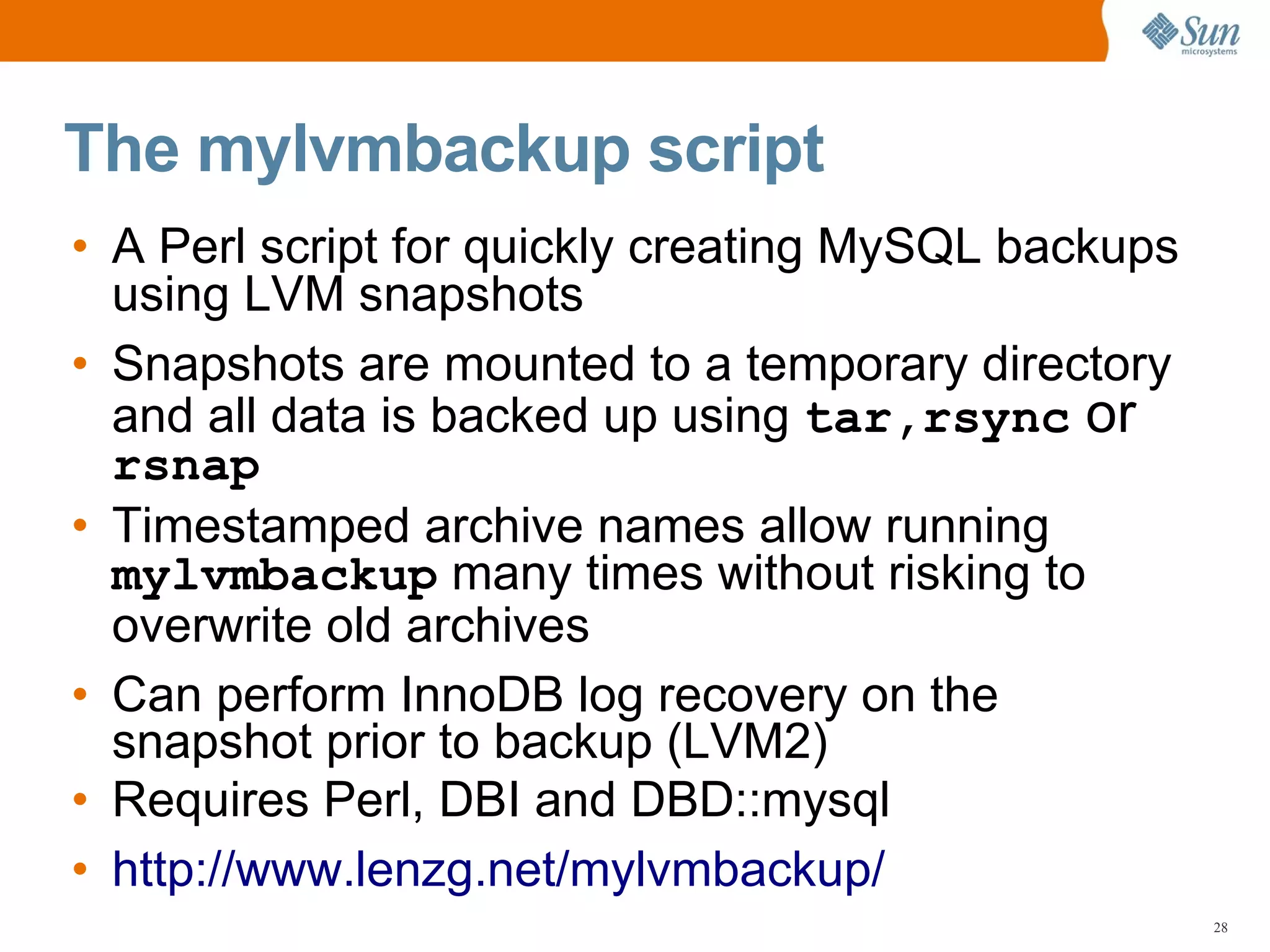 MySQL Server Backup, Restoration, and Disaster Recovery Planning