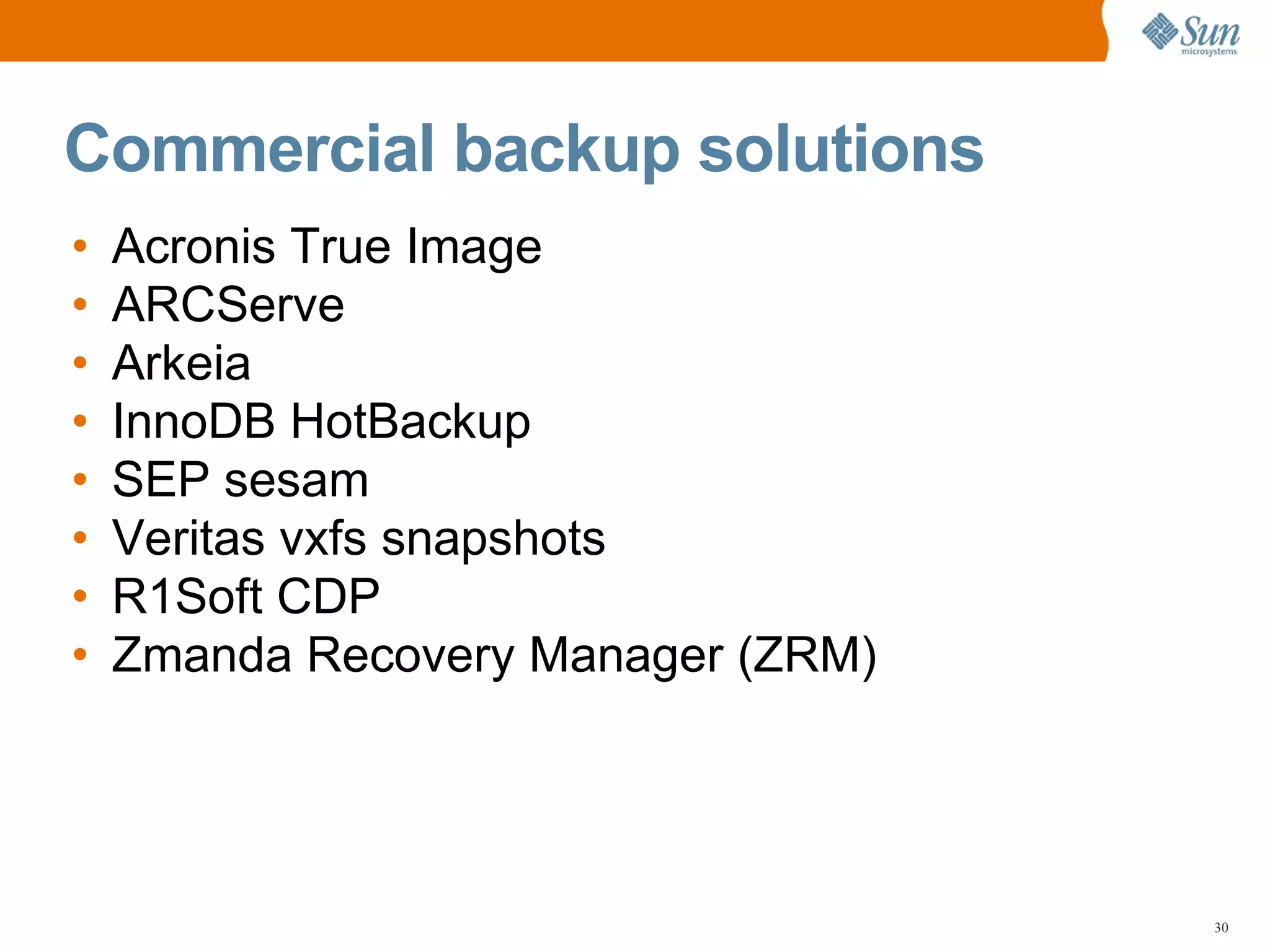 MySQL Server Backup, Restoration, and Disaster Recovery Planning