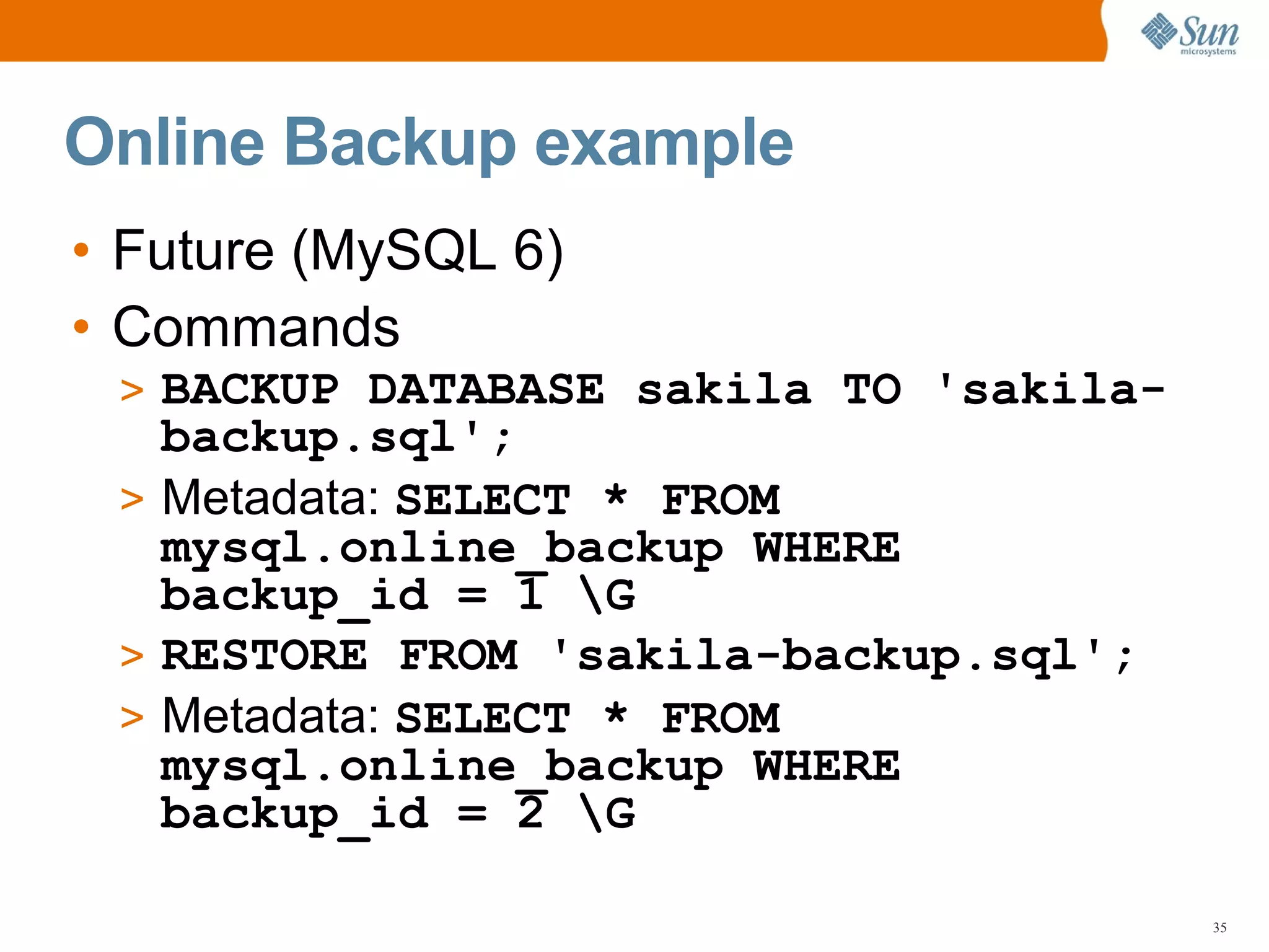 MySQL Server Backup, Restoration, and Disaster Recovery Planning